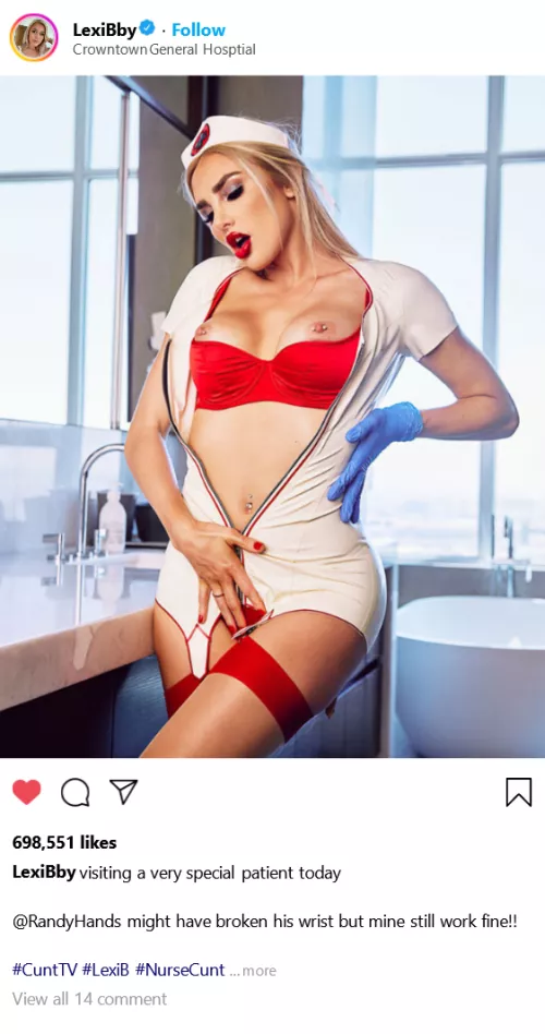 (cuntagram) @LexiBby - suprising @RandyHands at the hospital today!!