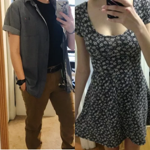 dyke lesbian to feminine straight girl