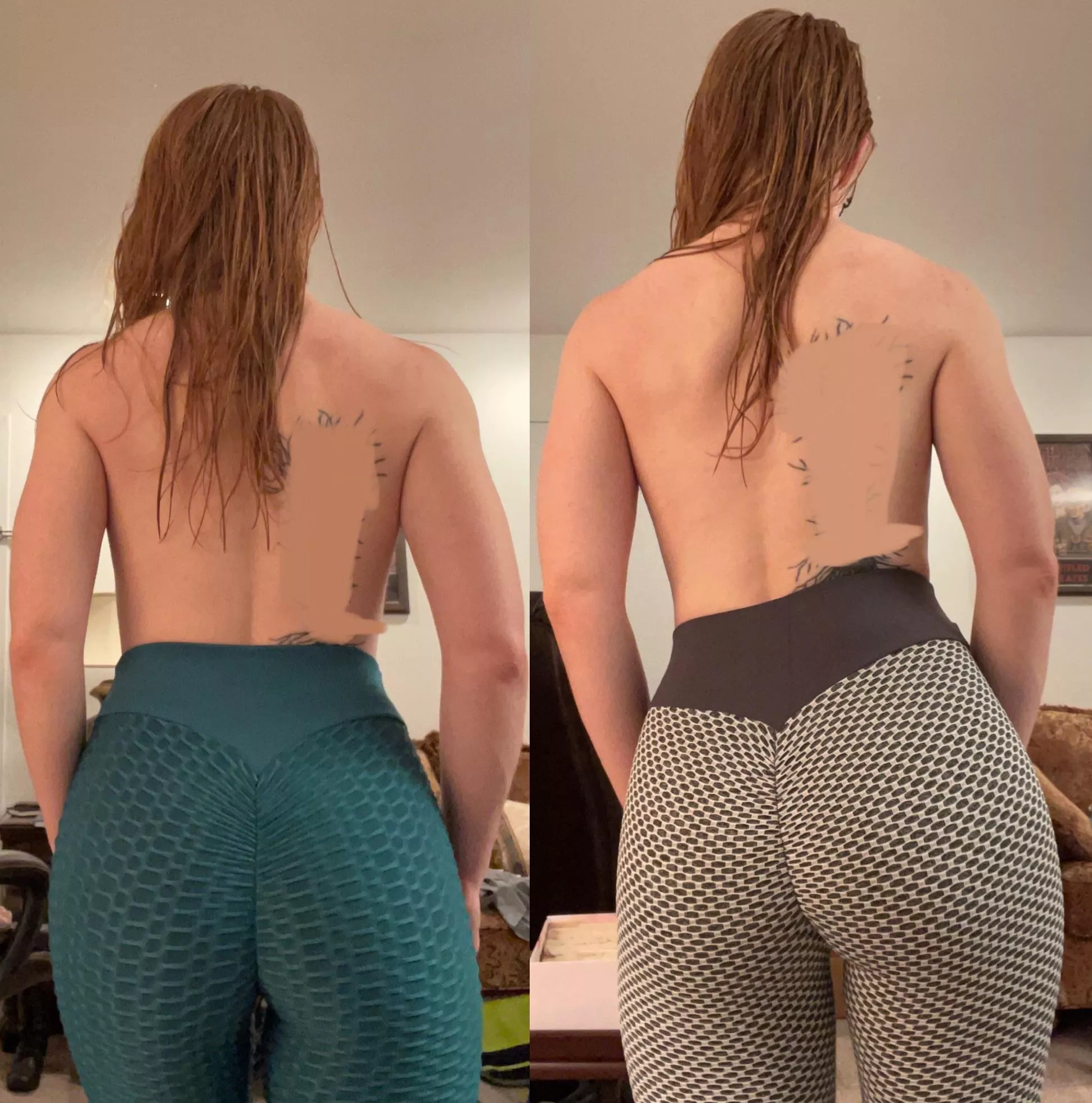 [F]inally gave in and got the 🍑leggings 😈 not sure which I like better……. [oc]