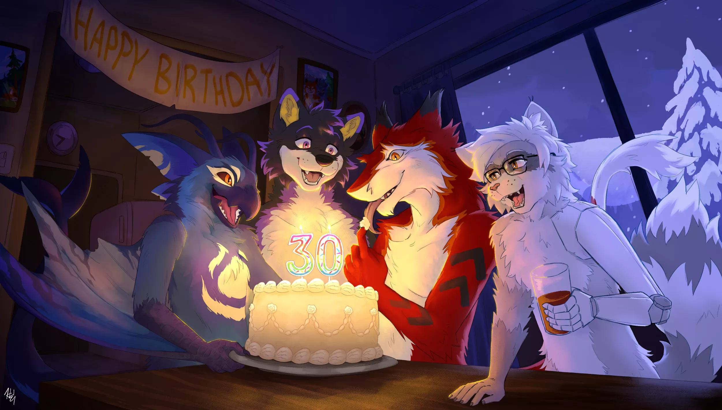 Group photo (birthday commission)