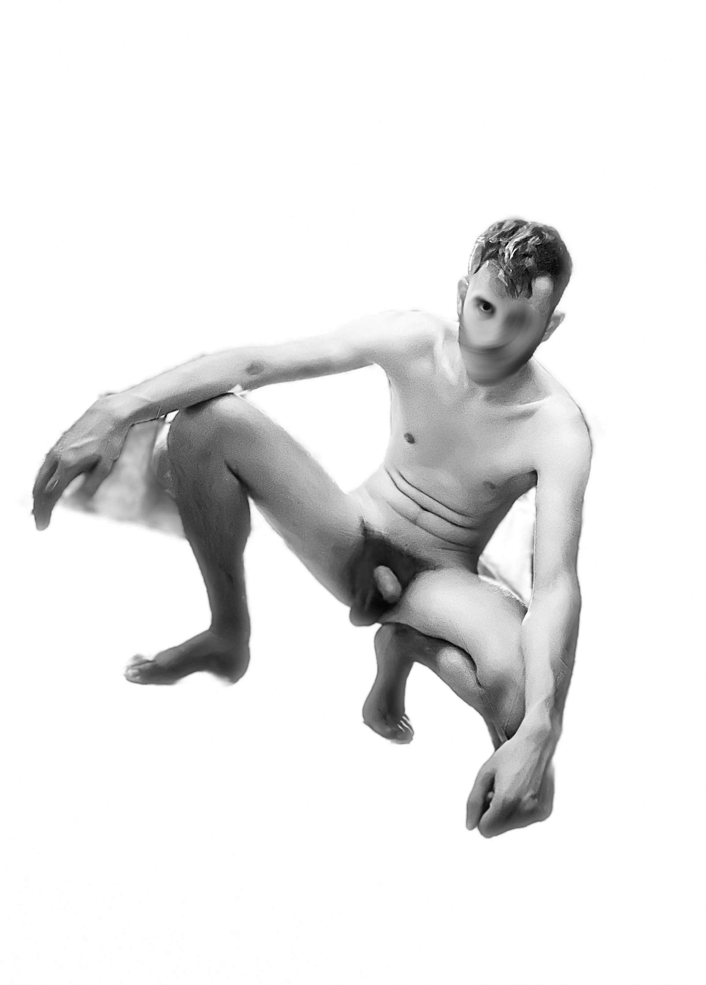 Just a black and white portrait photo but I thought it could be a cool creepy pose