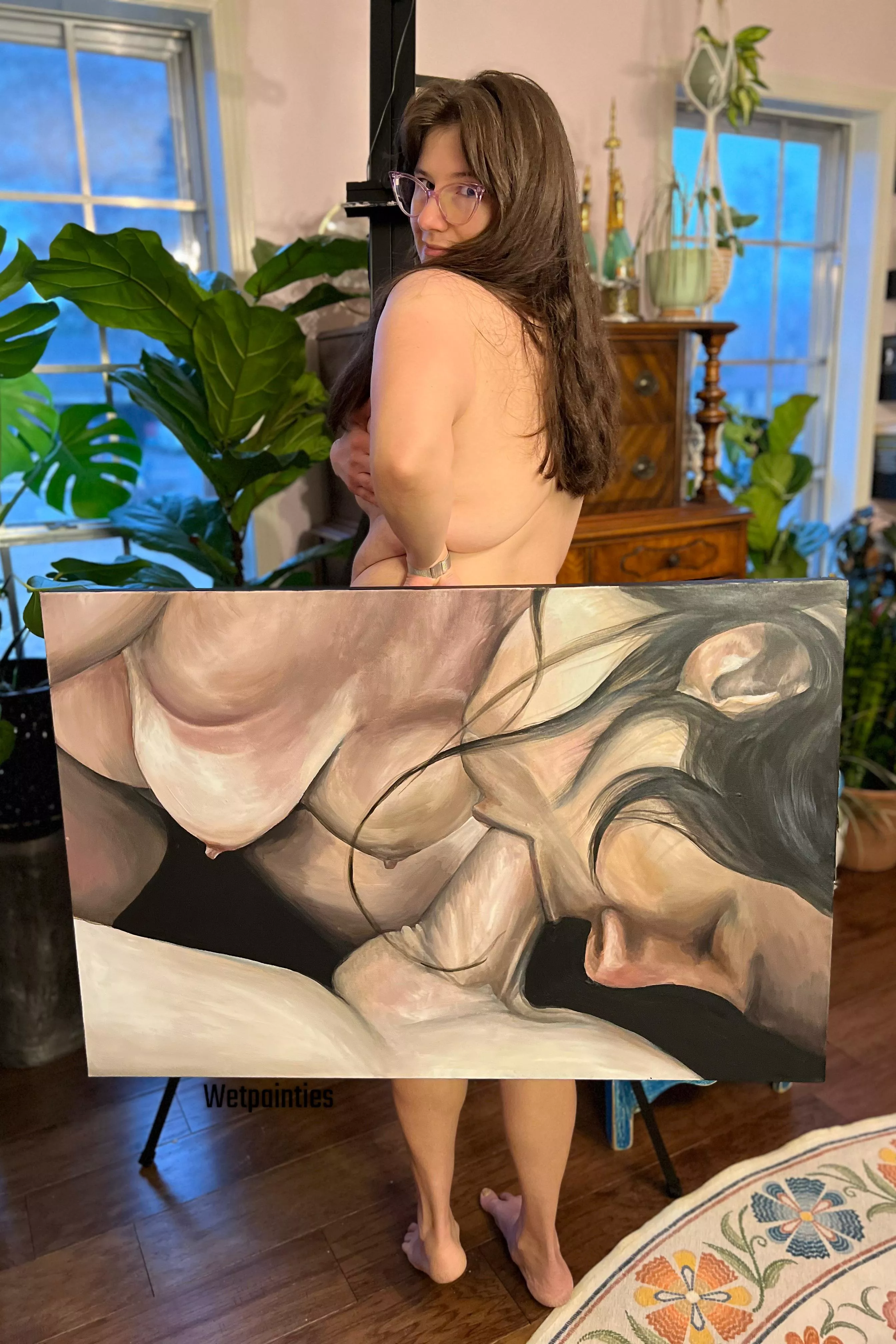 My new painting: Slinging Neck, 24x36, Acrylic on Canvas