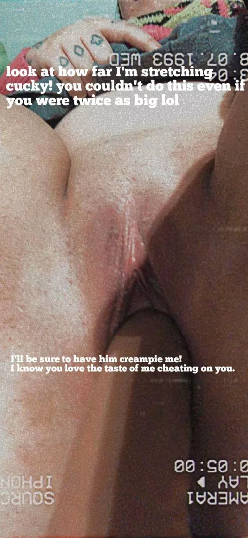 My partner sent me close ups of her cheating 😍