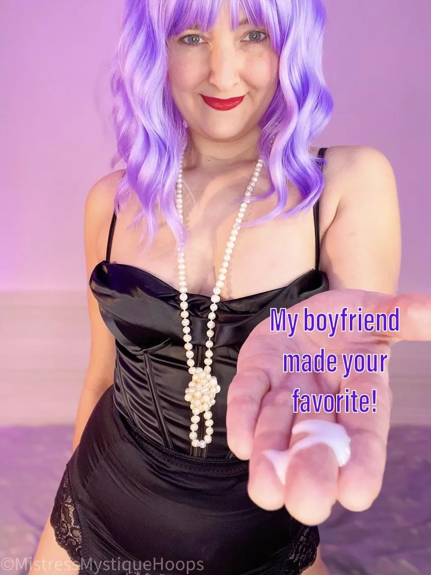 Now thank my boyfriend, like a good cuck.