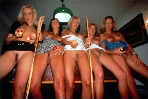 Pool, house rule: strip when you lose.