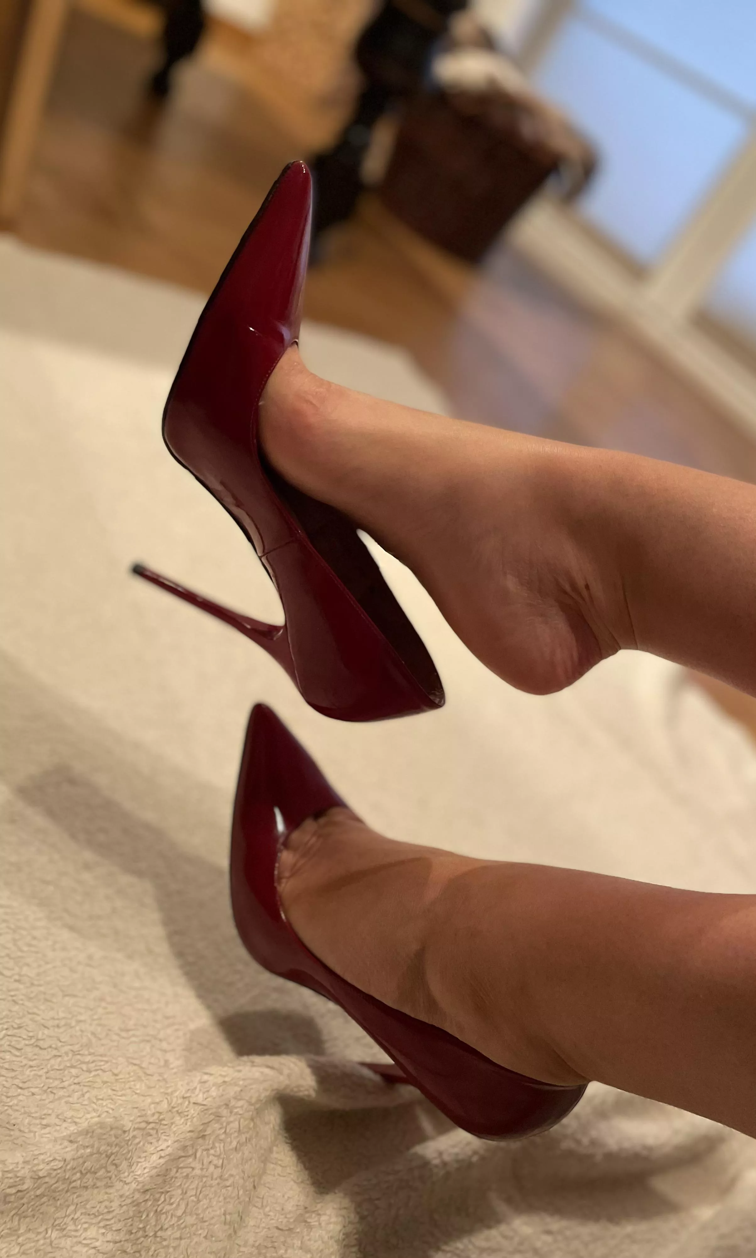 Red patent Stilettos