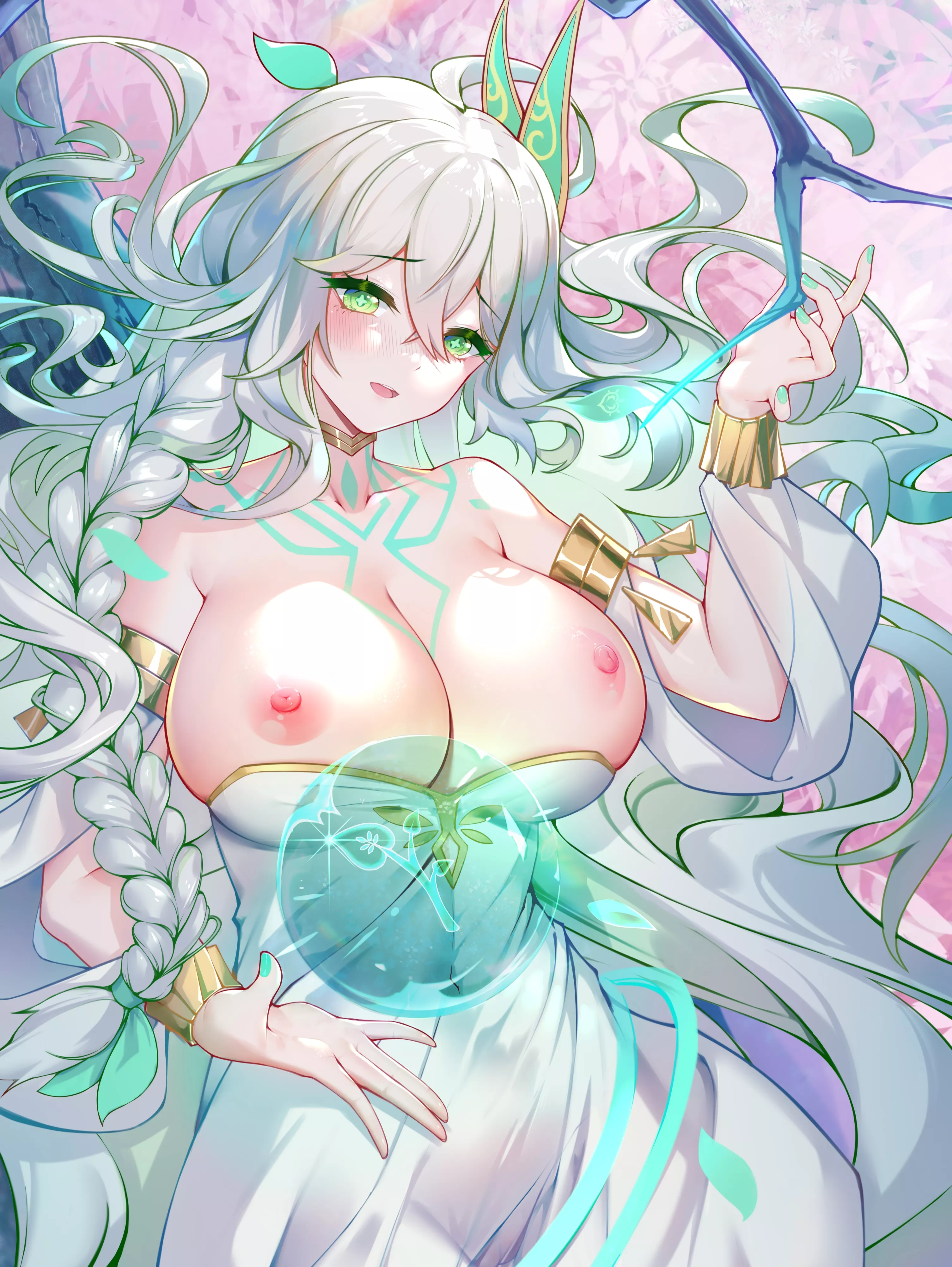 Rukkhadevata Tits Out Beauty (Misheng Liu Yin) [Genshin Impact]