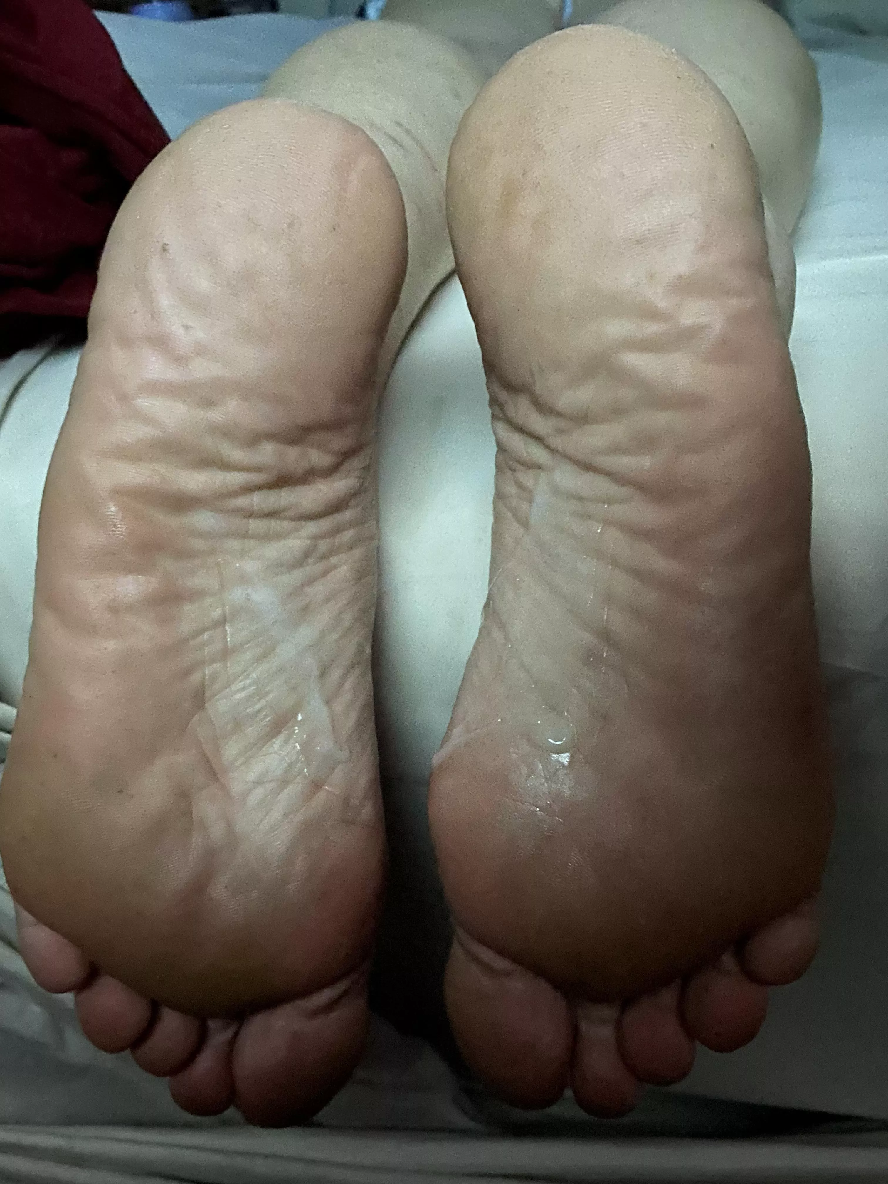 Some cum on my 46yo 6’1 size 11s