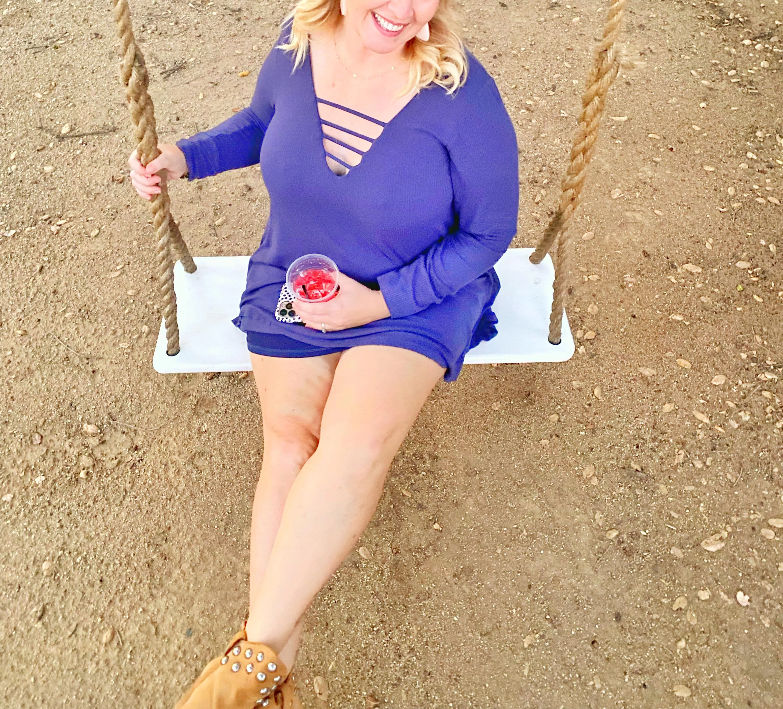 Swinging Into The Year With No Bra! ( . ) ( . )