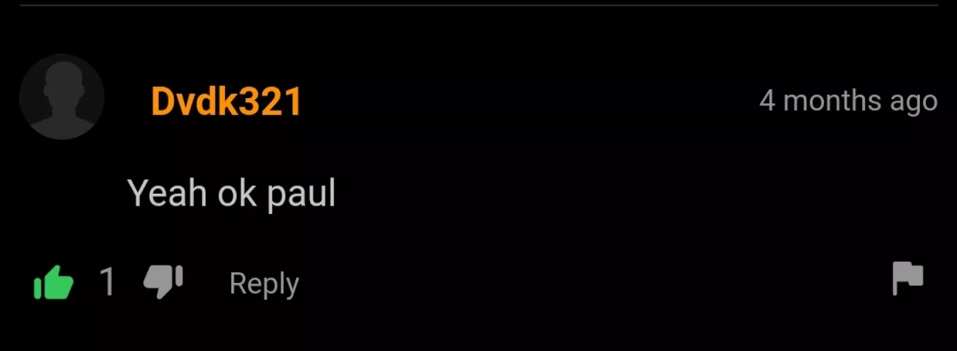 the account who posted the video never mentions their name being paul