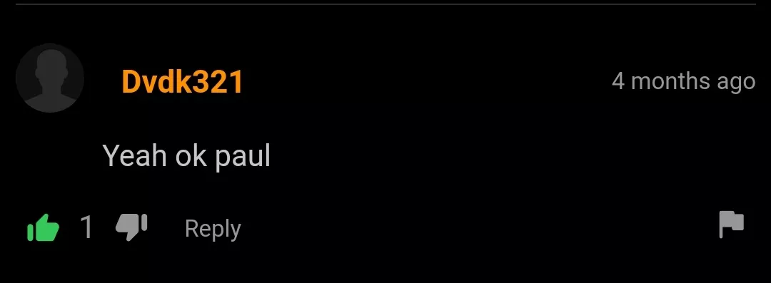 the account who posted the video never mentions their name being paul