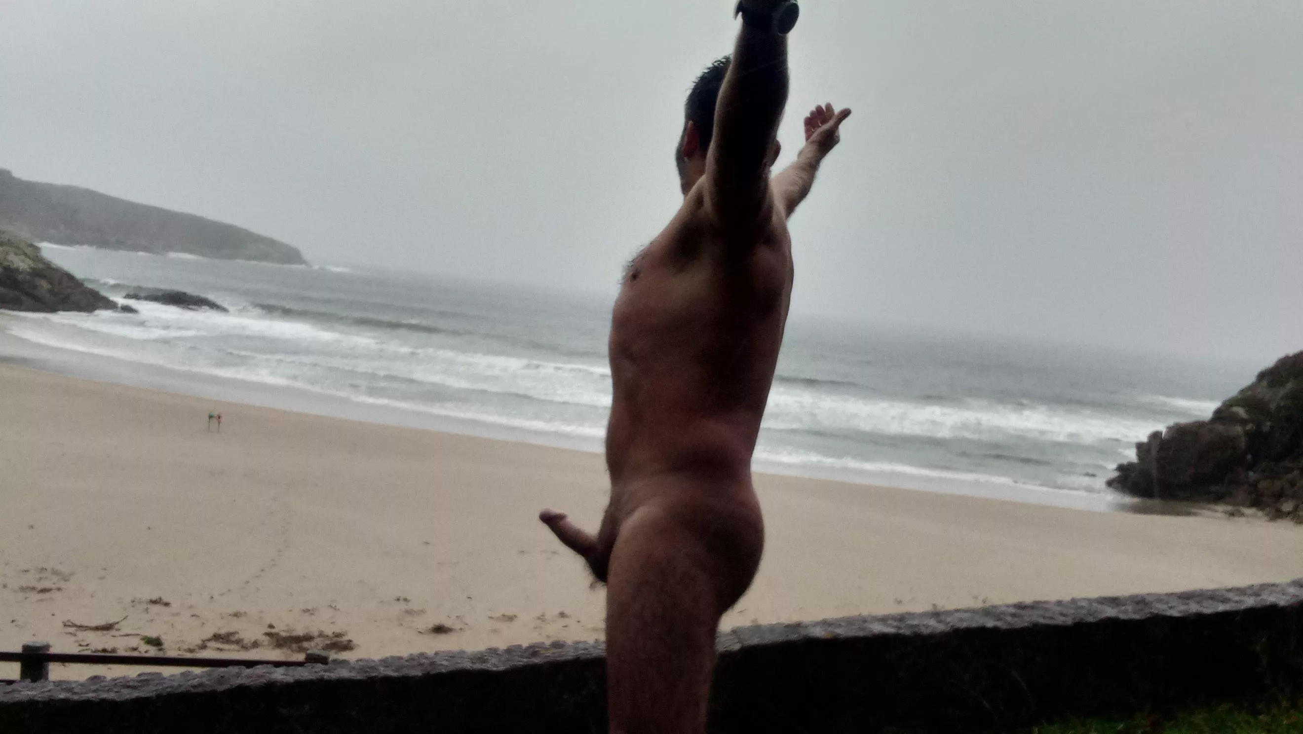 beach boner under the rain