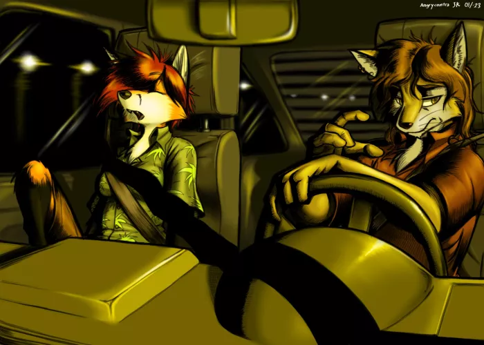 Car Drive (art by Angrycontra)