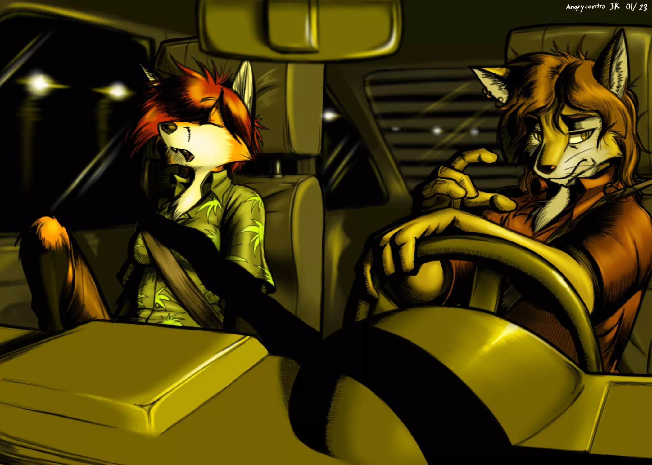 Car Drive (art by Angrycontra)