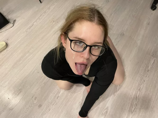 cum on glasses
