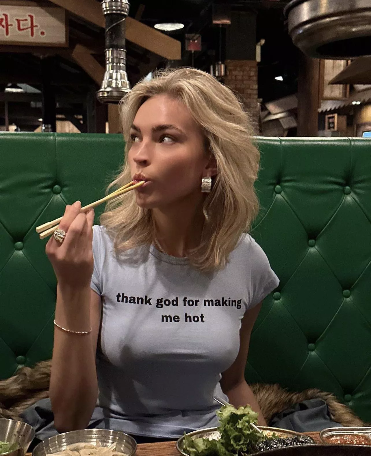 Customer in Korean Restaurant