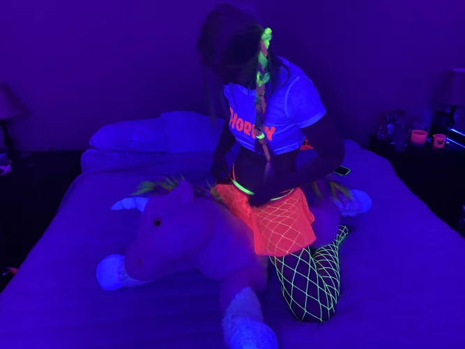 fishnets and blacklights are a must have for me! nsfw