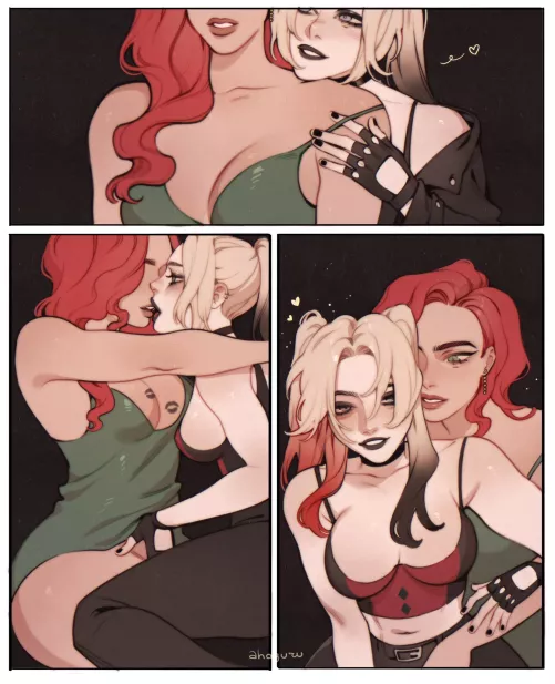 Harley Quinn And Poison Ivy Getting Really Close (Ahoguru ) [DC]