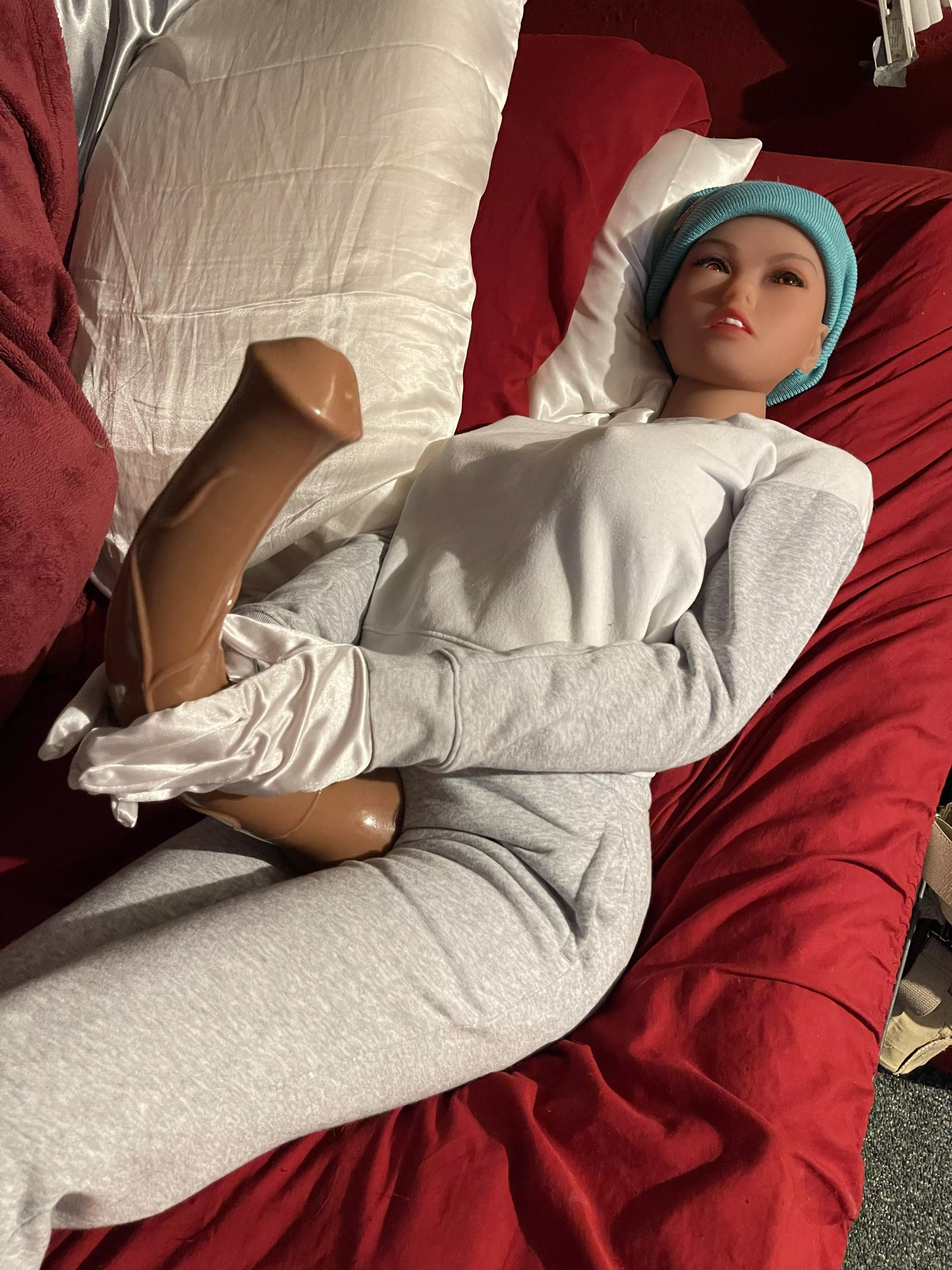 Harness is in route for delivery but she wants to play NOW. So the question is: What do you do?