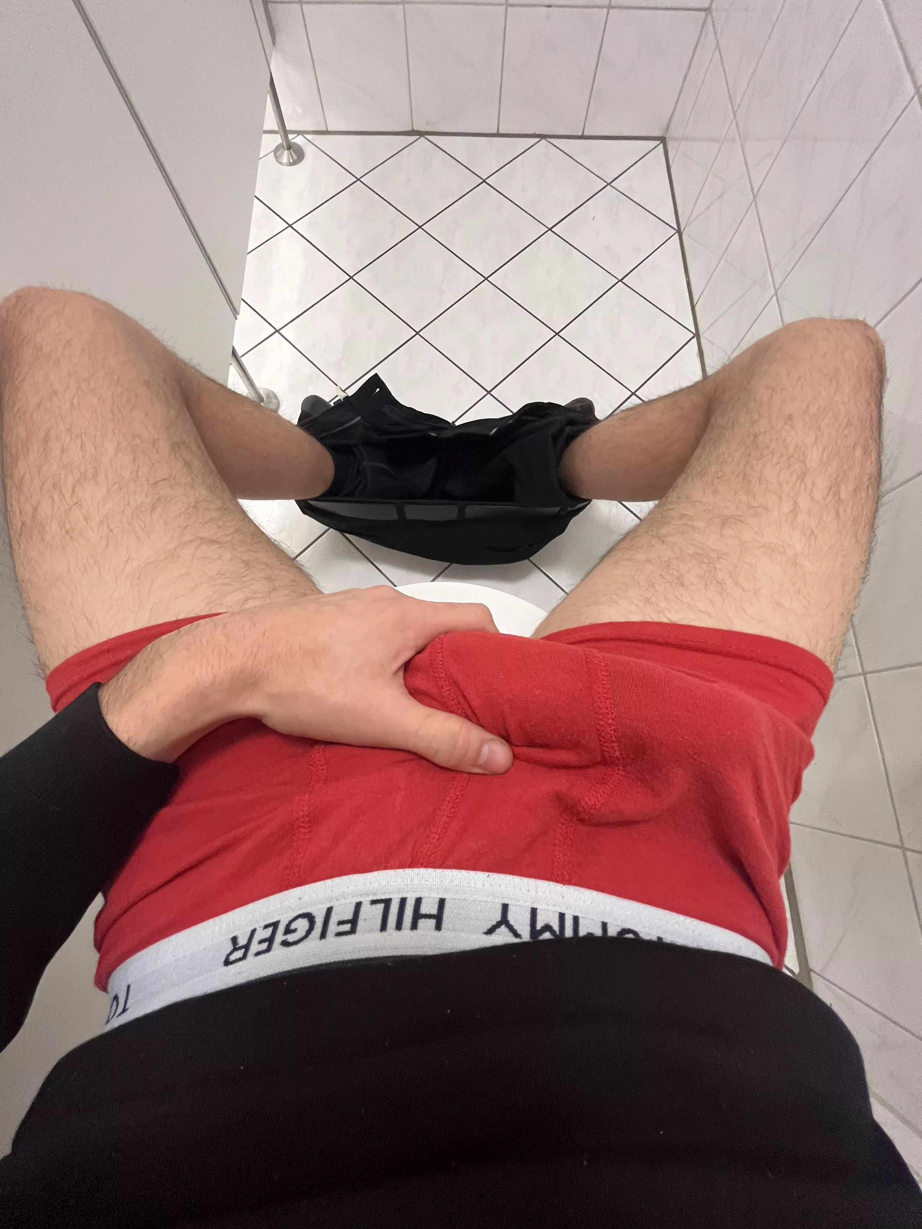 Horny in the office toilet