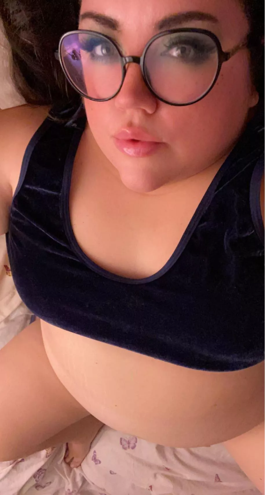 in bed with my legs open, waiting for you 🥰