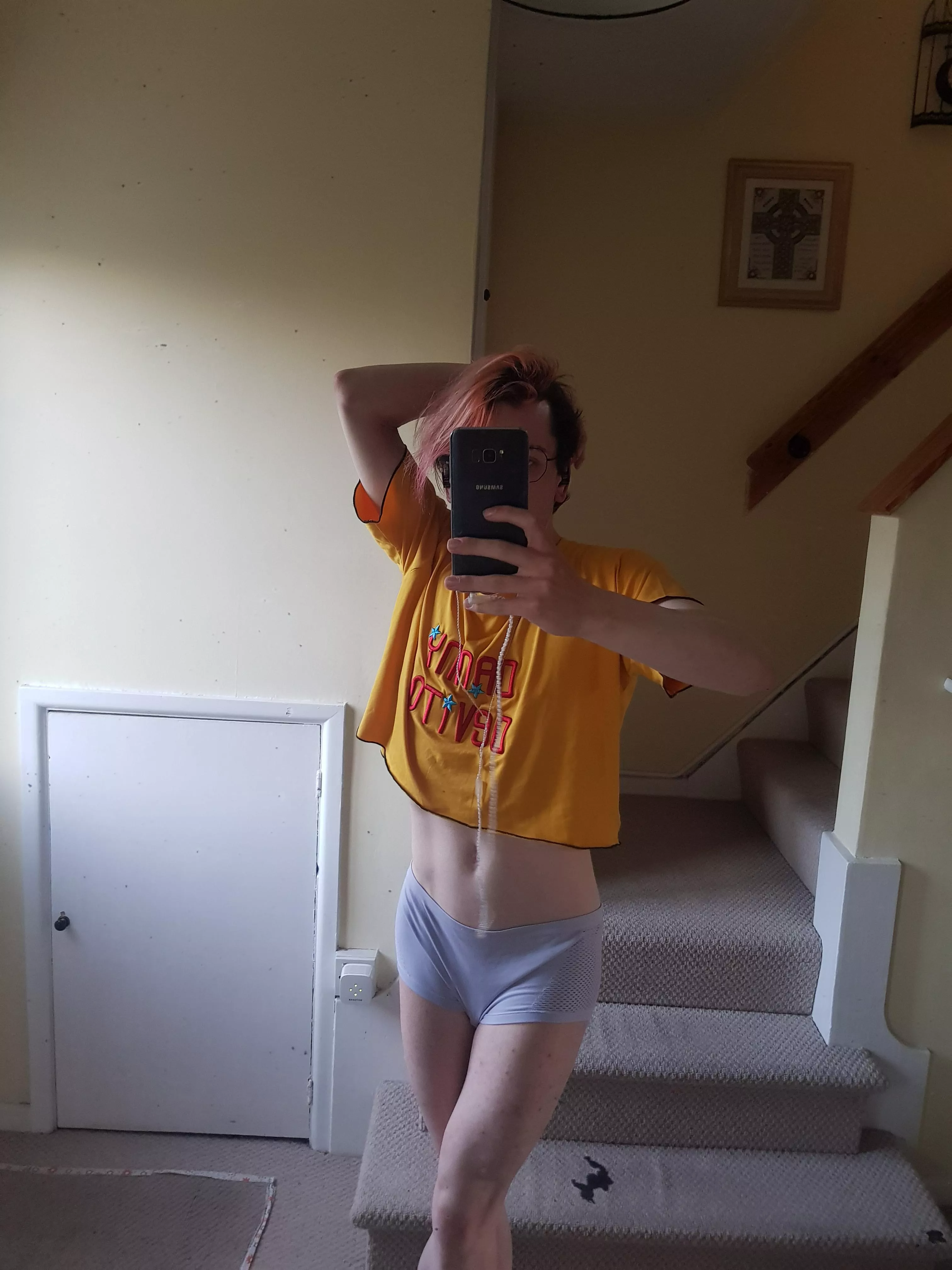 Just a boi in a Danny Devito crop top