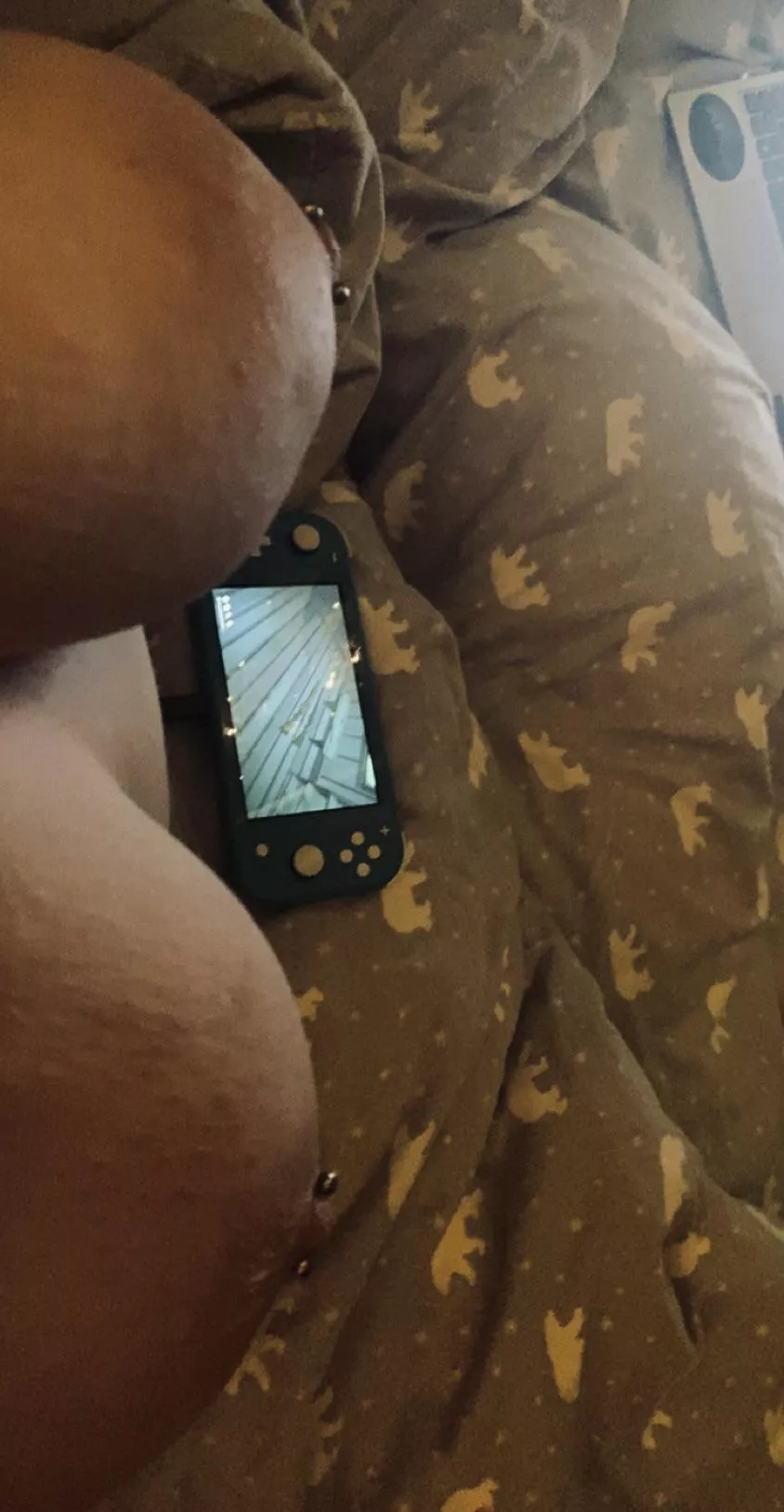 Just a little gaming before bed 😘 (NB)