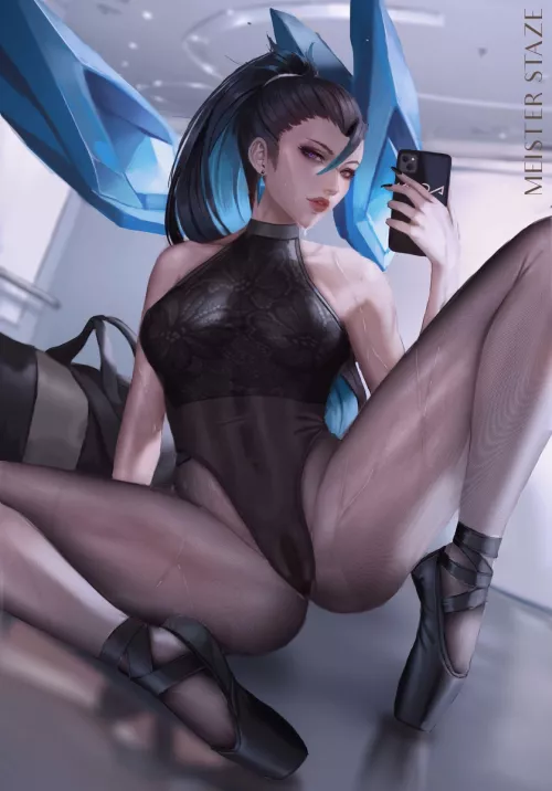 Kai'sa getting sweaty during ballet practice (Meister Staze)