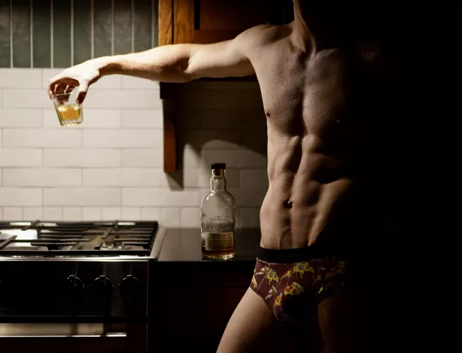 Let’s enjoy a whisky in our silly undies 🍕