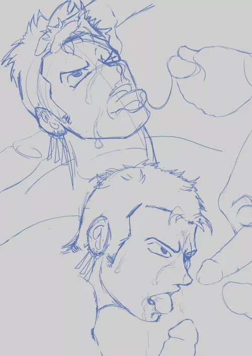 Lewd Zoro sketch (by me)