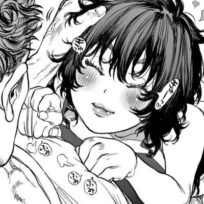 lf mono source: girl sharp teeth cute headpats