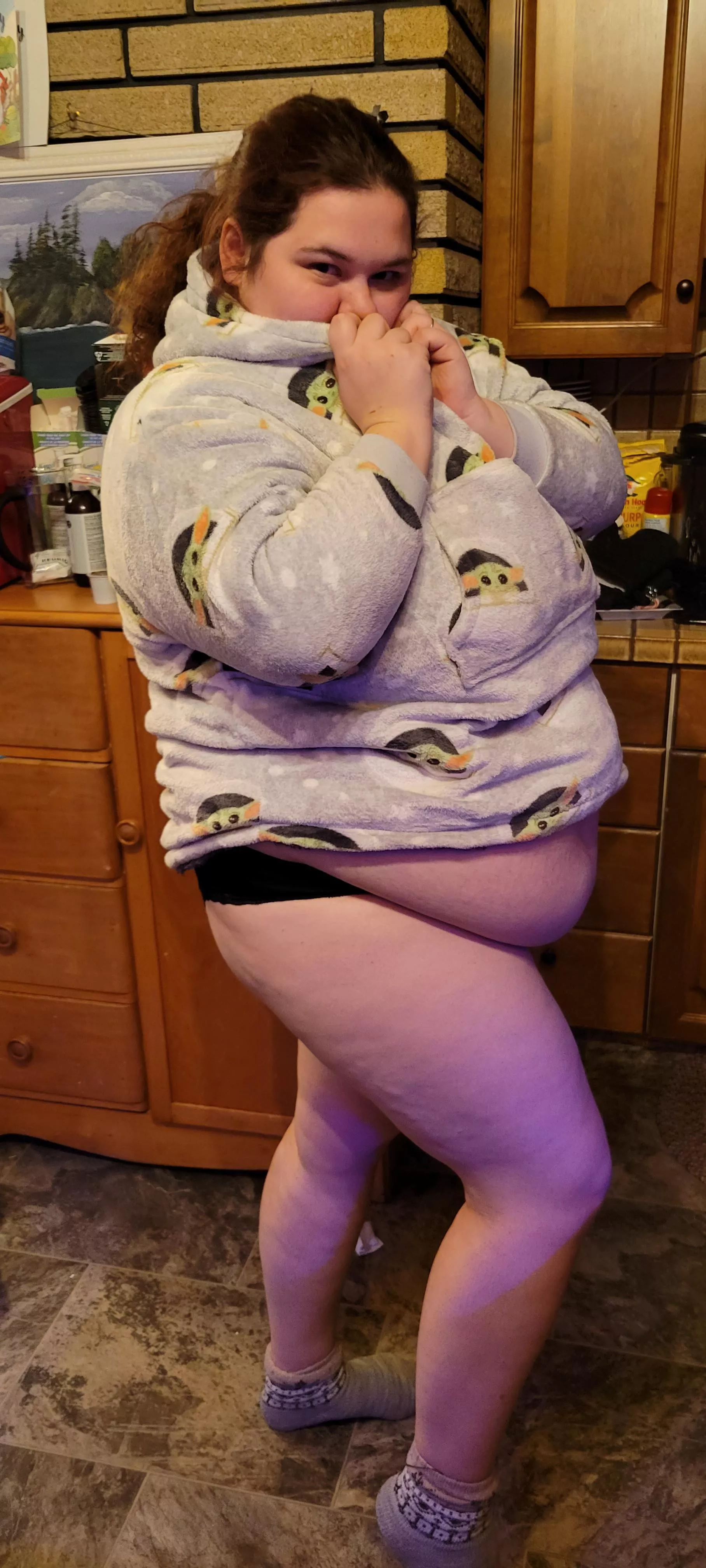 Little Yoda, big belly 🤫