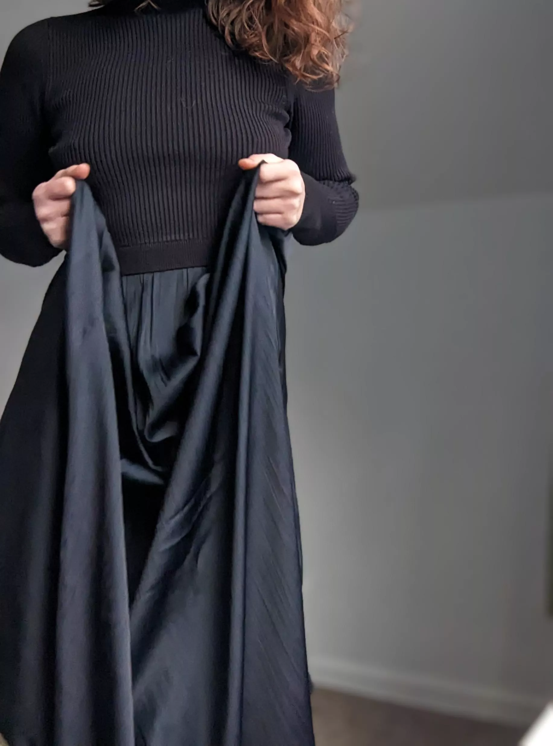 My dress is so soft and silky [F]