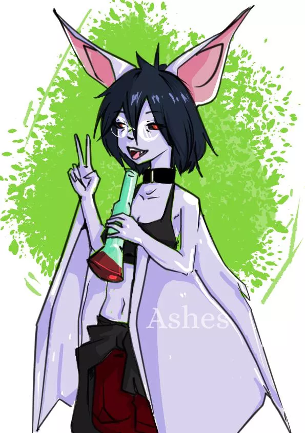 My new bat sona ^^ ( art by me, Ashes)