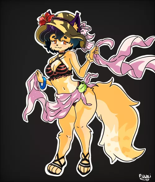 My sona in her beach outfit <3 (Fuuki).