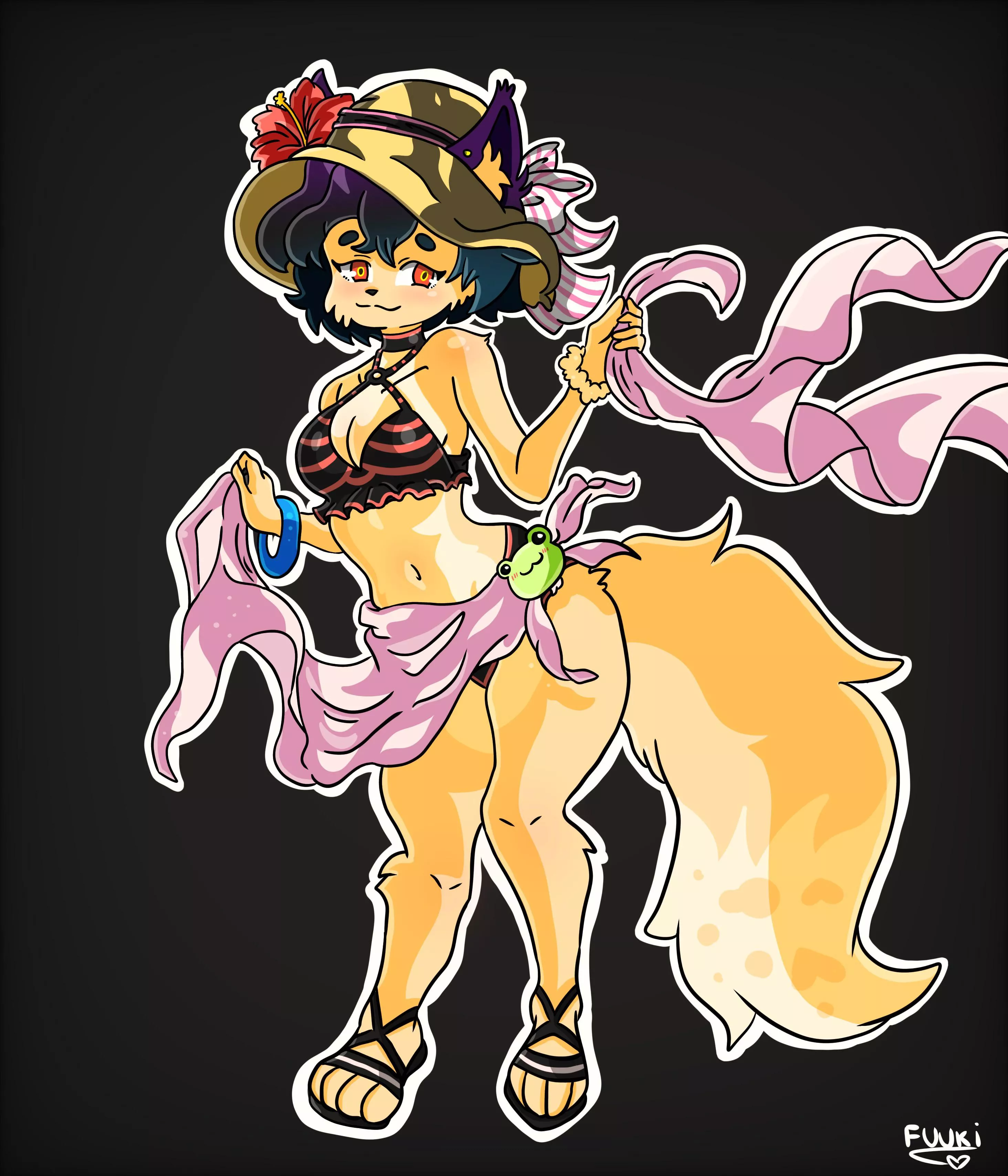 My sona in her beach outfit <3 (Fuuki).