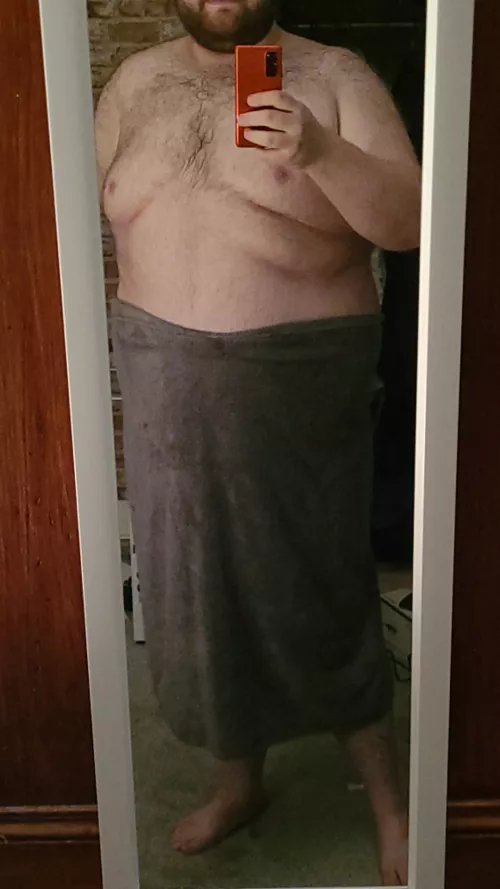 One of the few towels that fit around me