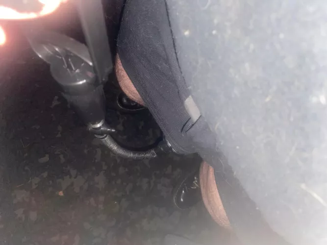 Outdoor pumping in parking lot. (he/him)