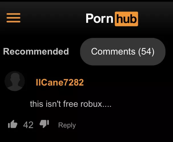 Poor dude just wanted robux 😔