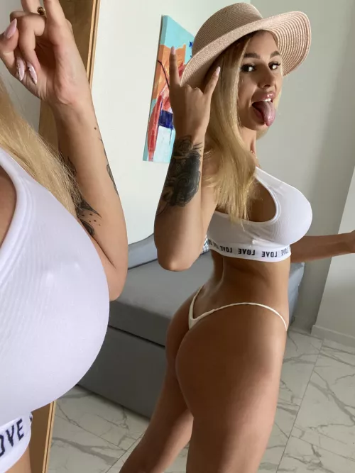 Pull the strings using your teeth 😁