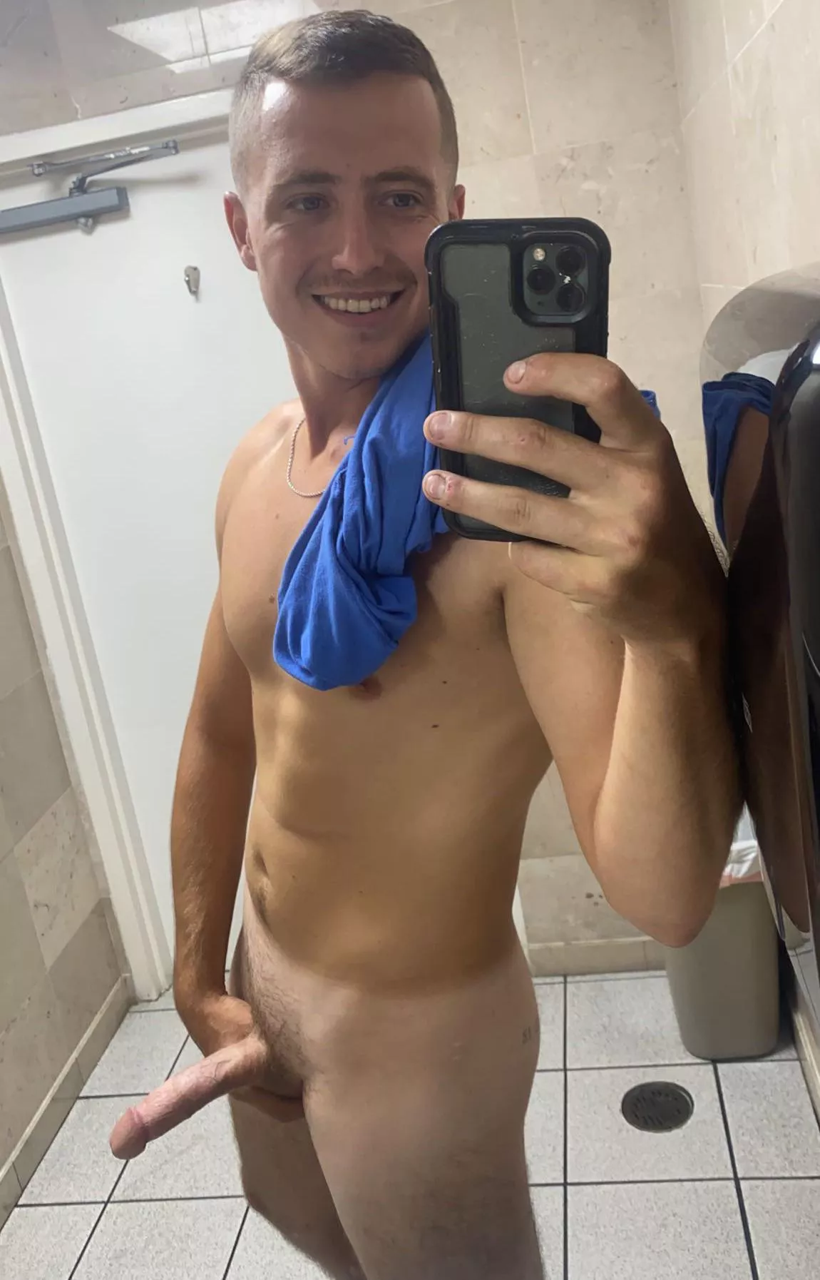 Quick public bathroom selfie, what would you do if you walked in?