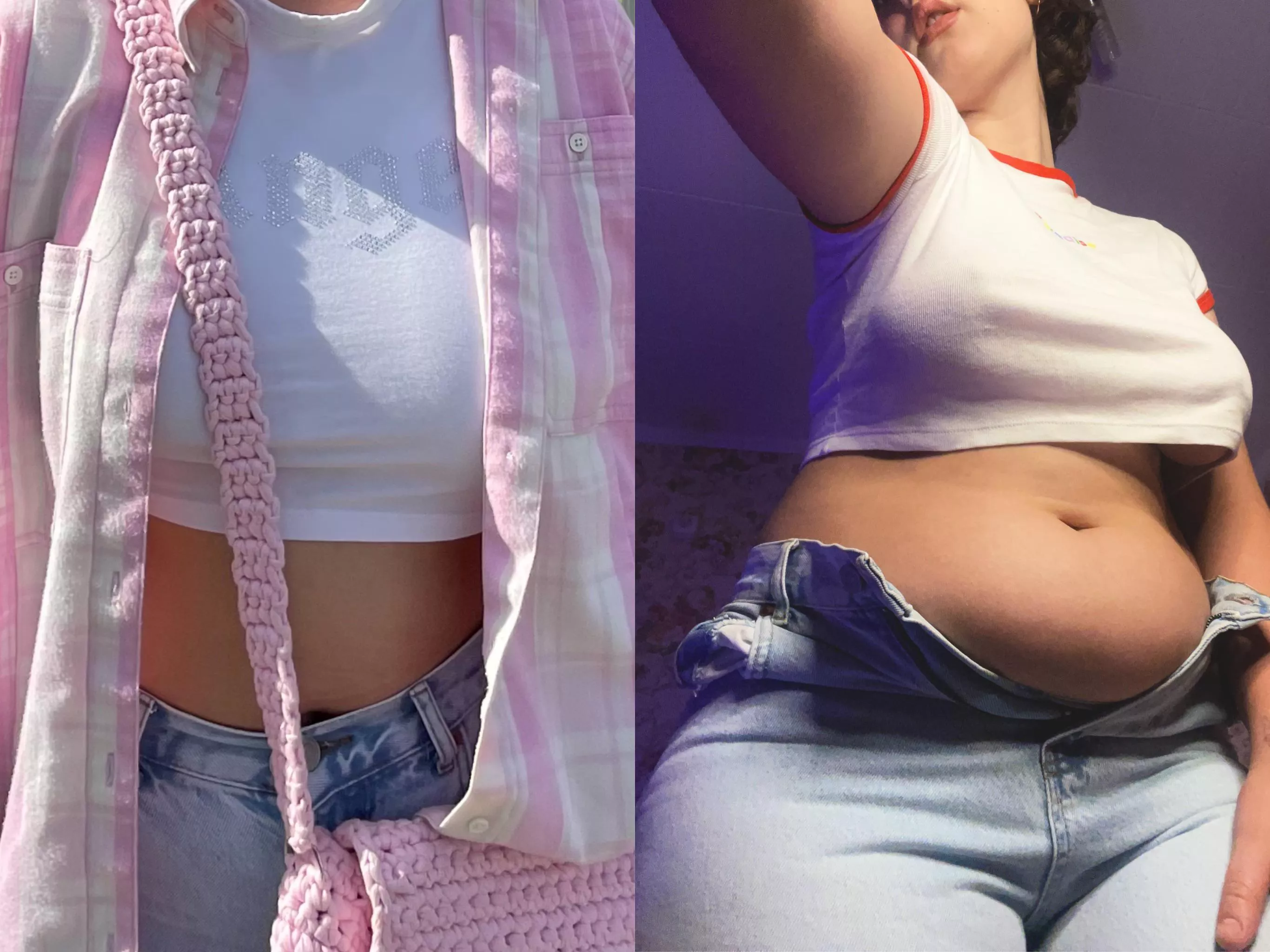 same jeans on me, just 3 months difference