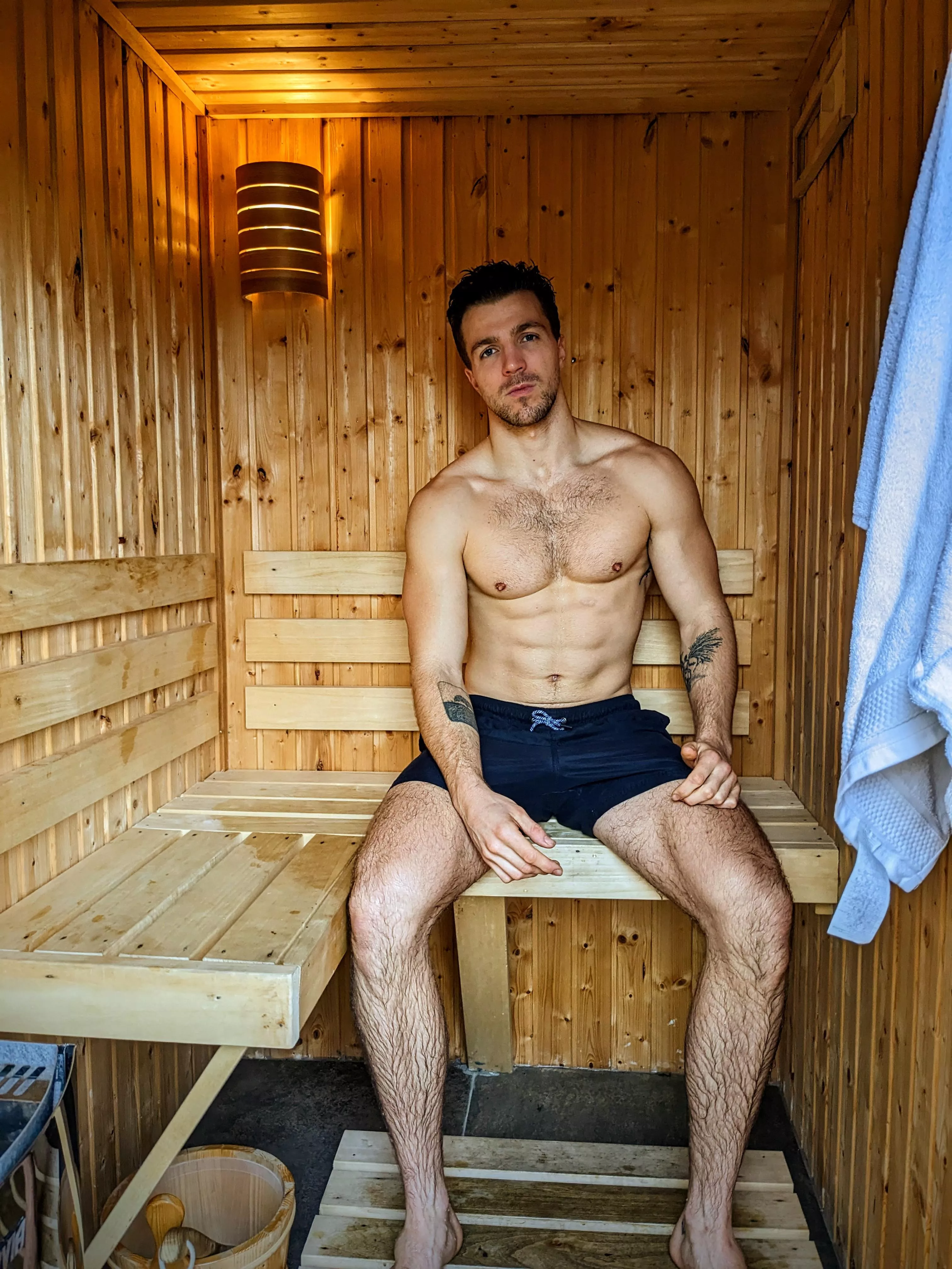 Secluded cabin, all alone having a sauna