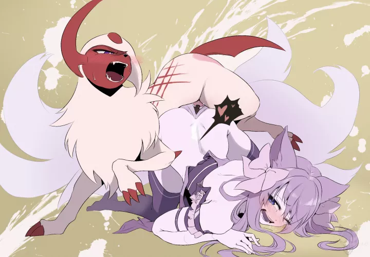 Shiny Absol cock would drive anyone wild (tenebscuro)[Pokemon]