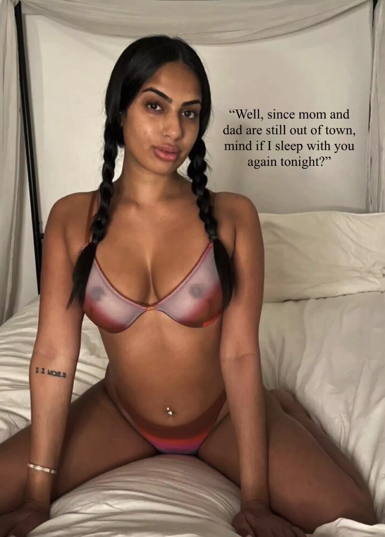 Sis wants to sleep in my bed again 🤷🏻‍♂️🥵