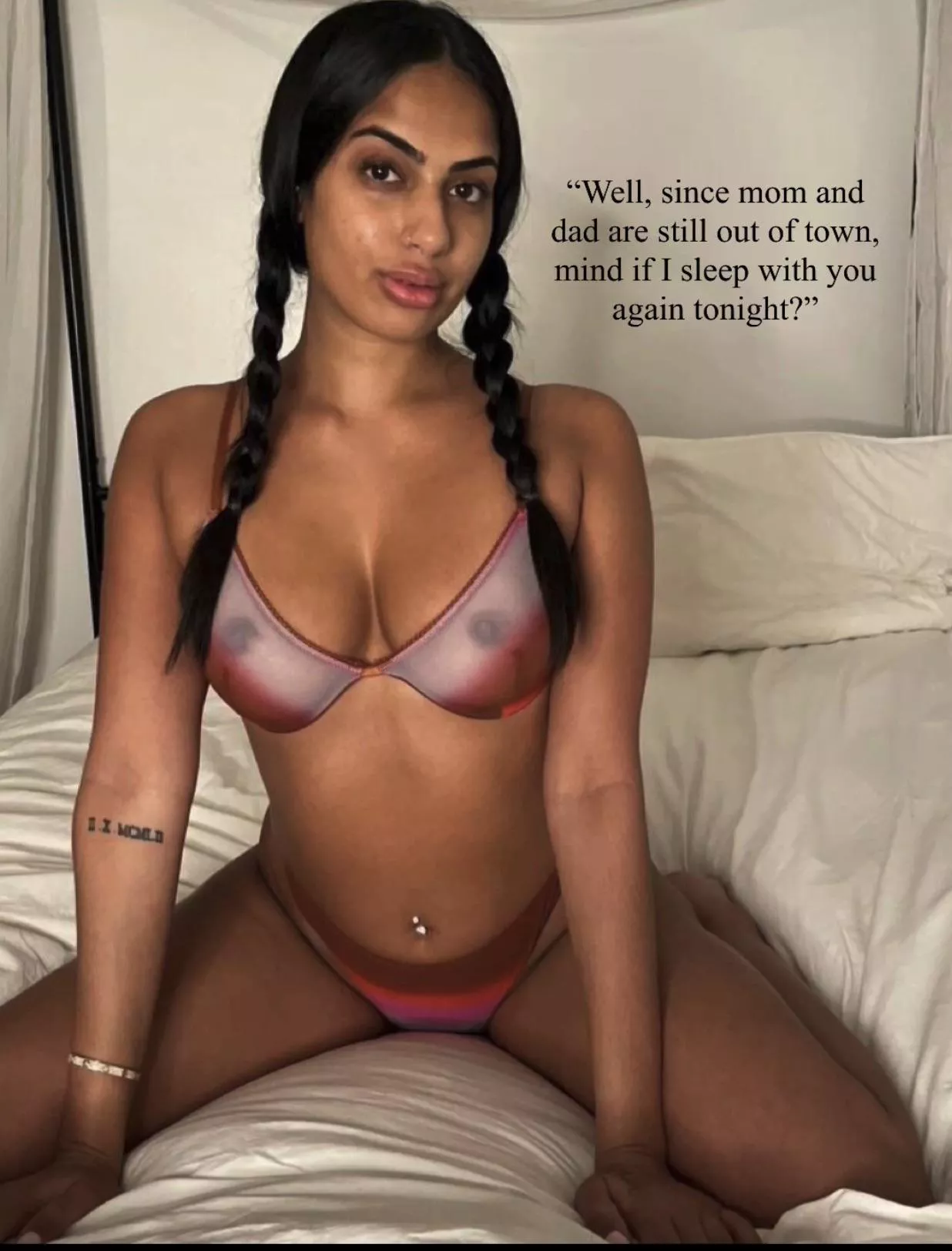 Sis wants to sleep in my bed again 🤷🏻‍♂️🥵