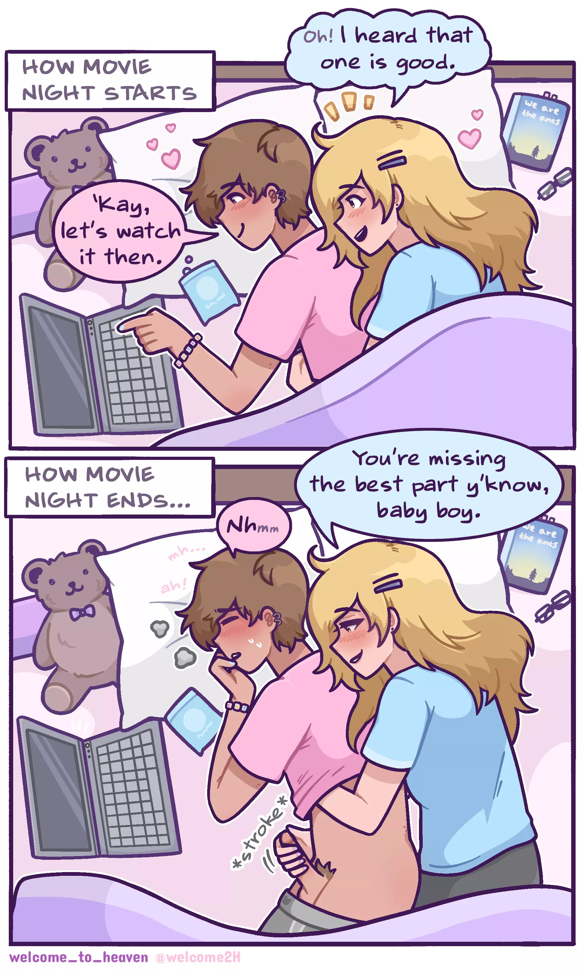Somehow movie date nights always end up like this...🤭 [OC]