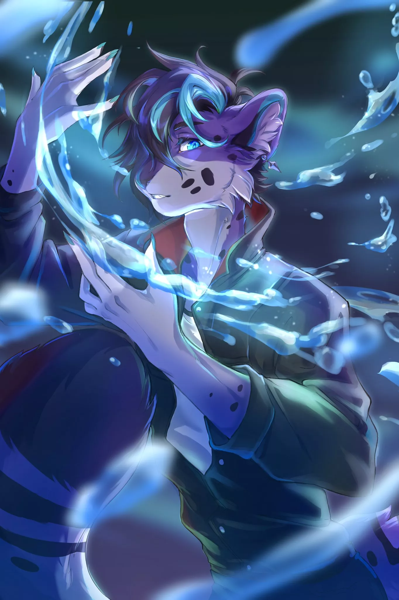 waterbending (art by me @september_foxx on twtl