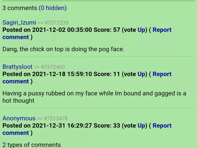 Yep, two types of comments...