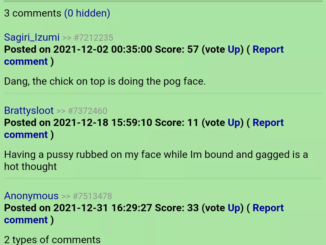 Yep, two types of comments...